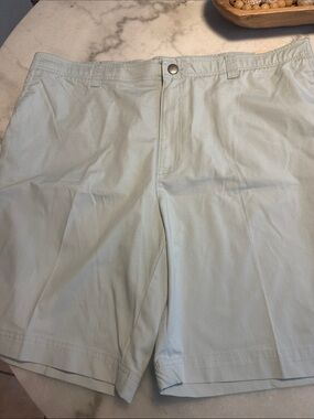 Men's Flat-Front Shorts — khaki color